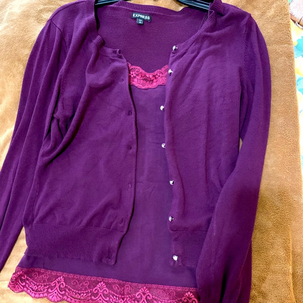 Combo cami and overtop long sleeve cover